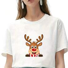 1/2/3PCS Durable Washable Heat Transfer Vinyl, Cartoon Red Nose Rudolph ...
