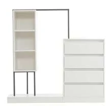 Pink Sideboard With Drawers - Corner Furniture Set - White - View 8