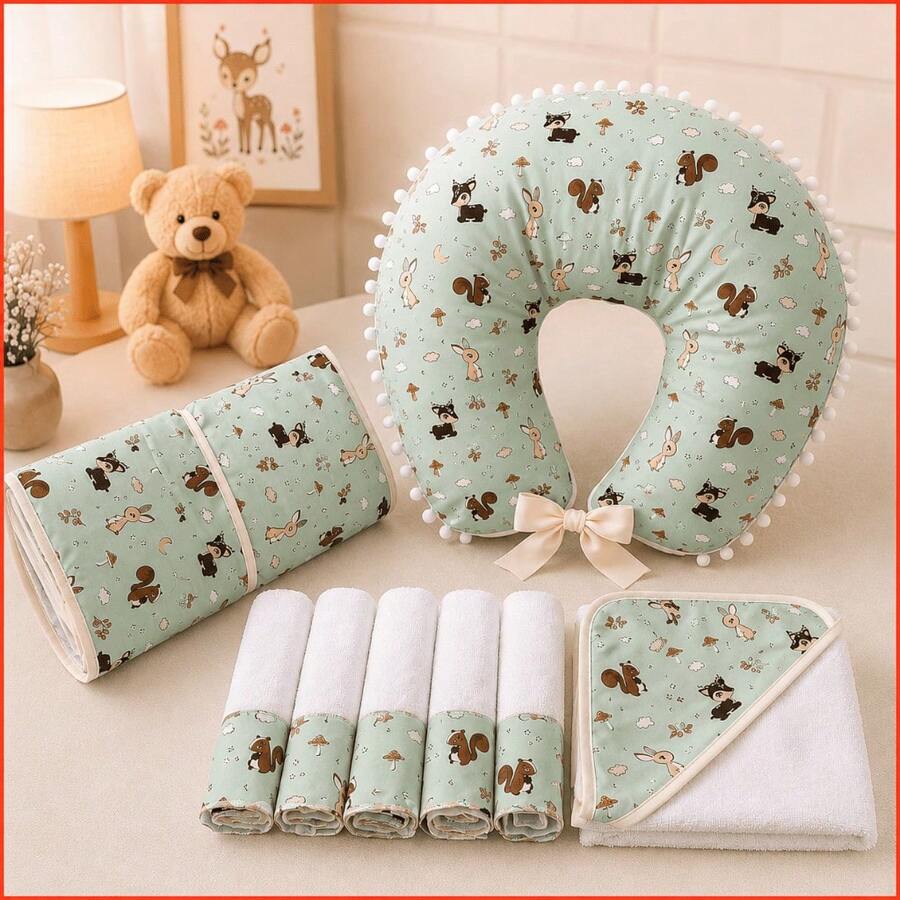 Complete Baby Kit – Comfort, Convenience, And Style For Your Little One - 綠色動物套裝 - 查看 1