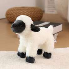 1pc Cute Cartoon Lamb Plush Doll, Soft Skin-Friendly 3D Little Goat Sofa Pillow For Living Room, Bedroom, Bay Window Decor, Gift For Best Friend Birthday, Photo Prop, Home Decor, Mother's Day, Halloween, Children's Day Gift - Multicolor - View 12