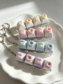 1 buah Gantungan Kunci Tutup Tombol Keyboard Kucing, Mainan Ujung Jari Penghilang Stres, Penguji Saklar Keyboard Mekanik, Gantungan Kunci, Dekorasi Meja, Dekorasi Halloween, Gantungan Ponsel, Mainan Ujung Jari Kreatif Anti-Kecemasan, Hadiah Kembali ke Sekolah - MultiWarna - View 7