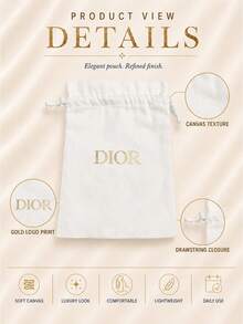 Dior 金色亮片網格髮圈 10cm，細亮片網格搭配金色箔 Logo，高彈性不勒頭，適合日常髮型、派對造型與禮品 - 金色 - 查看 7