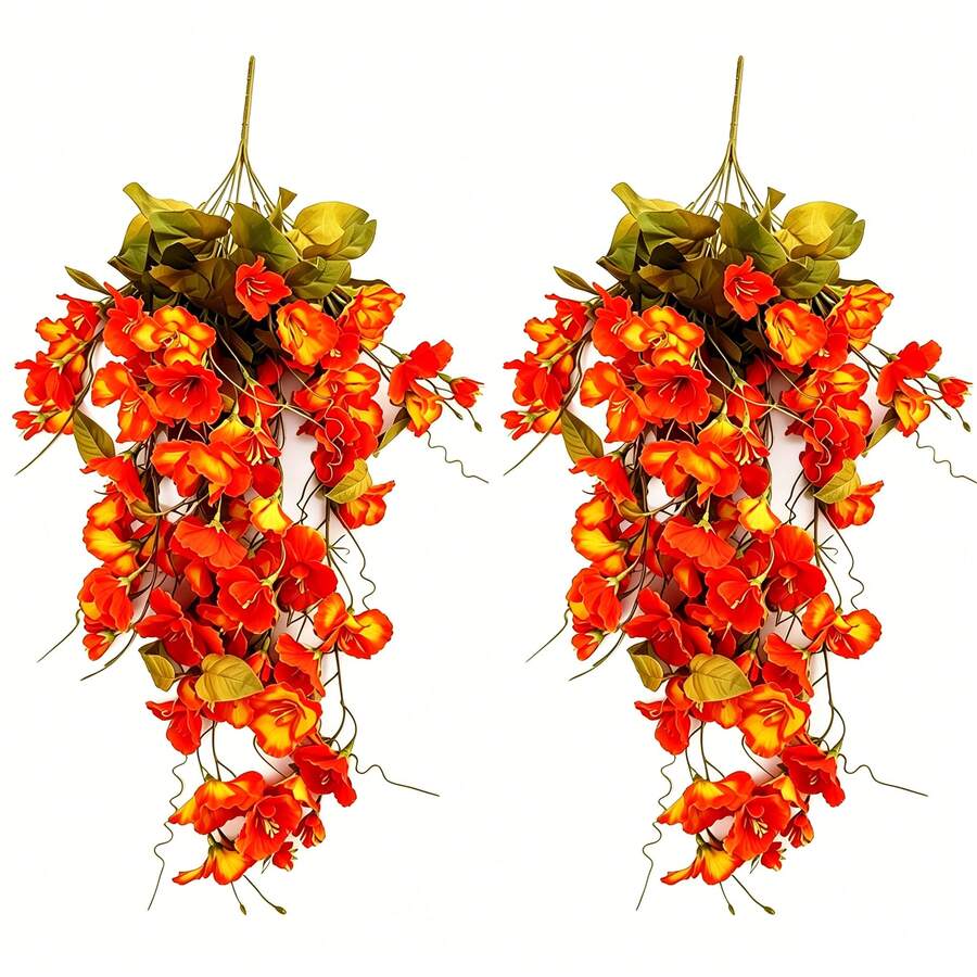 1/2pcs Artificial Hibiscus Flowers, Autumn New Wedding Decor, Wall Hanging, Home Decor, Thanksgiving Decor, Indoor Decoration