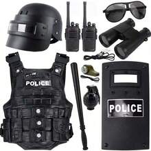角色扮演服装，过家家道具，特警服装套装，CS游戏角色扮演套装，派对服装套装，男孩礼物，生日礼物，圣诞礼物 - 彩色 - 查看 3