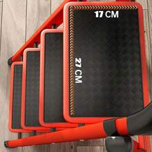 Escalera De Tijera Tubular Plegable 5 Peldaños Color Rojo Resistente Antideslizante Portátil Para Hogar Limpieza Reparaciones - Rojo - Ver 7