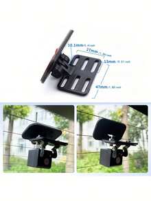1 Set Adjustable Self-Adhesive Camera Mount (Includes Screws, Screwdriver And Adhesive Tape), Lightweight And Compact, 180 Degree Adjustable, Suitable For SUV, Truck And Car Dash Cam Installation, No Drilling Required, Easy Installation - Adjustable - View 7