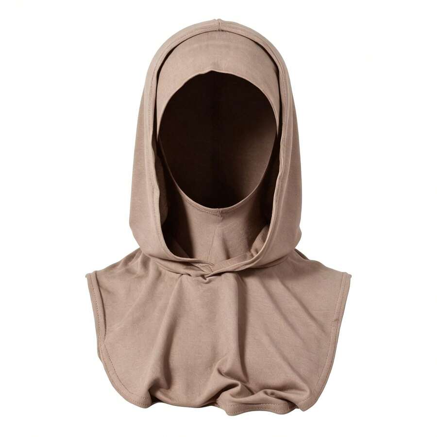 1 buah Balaclava Terlaris Terbaru 2026, Topi Balaclava Bertepi Lebar Elastis Warna Polos dengan Penutup Kepala Terintegrasi - MultiWarna - View 1