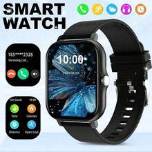 1.83-Inch Full Touch Screen Unisex Smartwatch With The Following Features: Call Answering, Message Alerts, Music Control, Remote Camera, Pedometer, Calorie Tracking, Multiple Sports Modes, Alarm, Call And Message Notifications, Compatible With Android And IOS - Multicolor - View 1