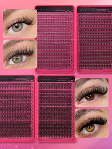 544/640PCS Fluffy Single Lash Clusters, Multi-Specification Large Capacity Cluster False Eyelashes, Thick And Natural Styles Available, Waterproof False Eyelash Set With Tools, Create Beautiful Makeup Effect - Multicolor - View 3