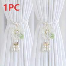 2/4pcs Realistic Rose Curtain Tiebacks, Vintage Romantic Curtain Ropes, Lifelike Flower Curtain Tiebacks, Elegant Design, No Drilling Required Decorative Curtain Hanging Ropes, Suitable For Bedroom, Living Room, Wedding, Anniversary Dinner Decoration, Garden Style - Multicolor - View 18