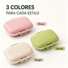 Portable Travel Pill Box, Pill Box, Small Pill Box | Portable Supplement And Medication Organizer And Dispenser For Pocket, Wallet, Weekly Pill Box, Portable Pill Box - Multicolor - View 4