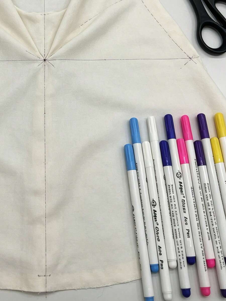 Multi-Color Air-Erasable Fabric Marking Pen, Automatic Fading Fabric Marker (Ink Disappears Automatically Within 7-30 Days Depending On Color And Weather Temperature), Suitable For Tailoring And Clothing Design, Robe Headscarf Pattern Making, No Ironing Required Air-Erasable Sewing Pattern Making Accessory - Air-erasable Pen - View 1