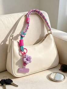 New Short Phone Lanyard Wrist Ring Multifunctional Strap INS Dopamine Floral Outdoor Key Case Anti-Lost Chain - Multicolor - View 4