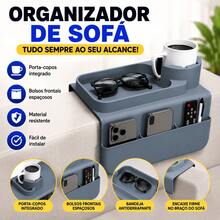 Bandeja Organizador De Sofá Apoio De Braço De Silicone Isolamento Térmico Dobrável Porta Copos Envio Imediato Suporte - Multicolorido - Visão 3