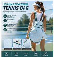 Tas Raket Tenis Putih Sporty Berbahan Kain Oxford Tahan Air, Tas Tote Selempang Satu Bahu, Dengan Kompartemen Raket Terpisah, Kantong Bola, dan Tali Bahu yang Dapat Diatur, Bagian Belakang yang Bernapas, Desain Multi-Kantong, Cocok untuk Aktivitas Kebugaran di Luar Ruangan - MultiWarna - View 6