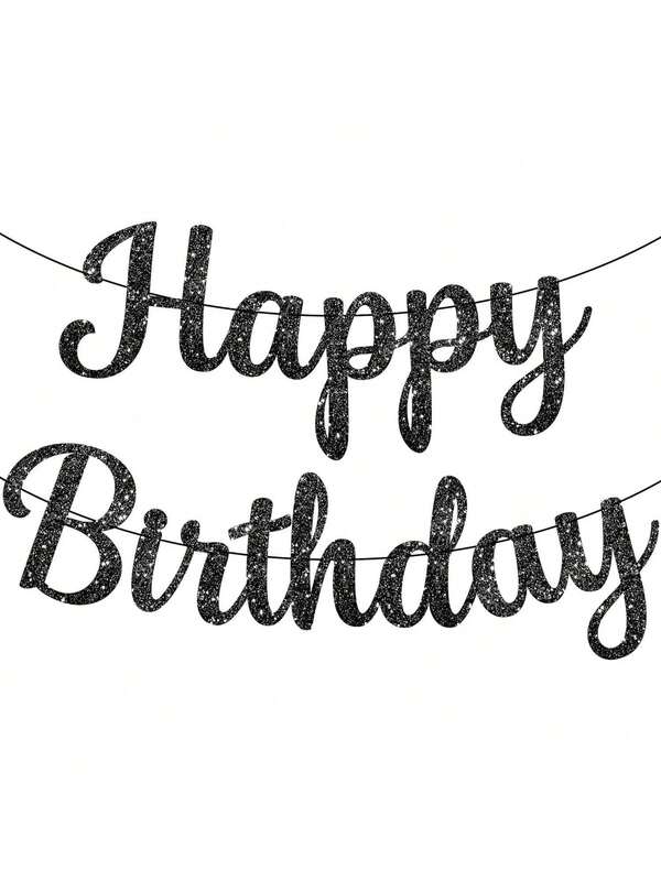 1 set Pancarta colgante de Feliz Cumpleaños con purpurina dorada, Decoraciones de fiesta de cumpleaños doradas, Decoraciones de cumpleaños DIY para mujeres, Letreros de Feliz Cumpleaños