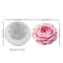 Resin Casting Mold 3D Peony Flower Silicone Mold Heat-Resistant Non-Stick Easy Release Clear Texture Layered Effect Suitable For Aromatherapy Candles, Plaster Fragrance Stones And Other Creative Crafts - A - View 9