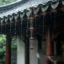 Anti-Rust Copper Lotus Rain Chain, Replaceable Lotus Cup Drainage Chain For Eaves Gutter Courtyard Decoration - A - View 9