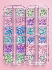 1 hộp 12 món trang trí nail lưới nhỏ phong cách mùa hè màu mocha họa tiết sao biển, charm đính móng Y2K DIY hình sao đính đá, mặt treo nail đính đá, phù hợp trang trí nail hằng ngày và hẹn hò, nhiều màu ngẫu nhiên mix - Nhiều màu - Xem 11