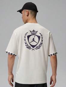 Jordan Men's AS FIRST CLSS 85 SS Crew Neck Short Sleeve Knit Collarless T-Shirt TIW1598-133 - White - View 2