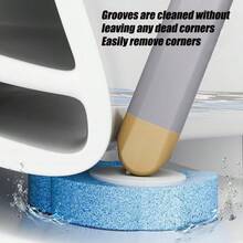 Disposable Toilet Cleaning Brush, 2026 Model Disposable Toilet Brush Cleaning System, Includes Fragrant Replacement Brush Heads, Dirt-Free Disposable Toilet Cleaning Brush Handle, Suitable For Toilet Bowls - Blue Ocean Replacement Brush Head (Handle Base Not Included) - View 6