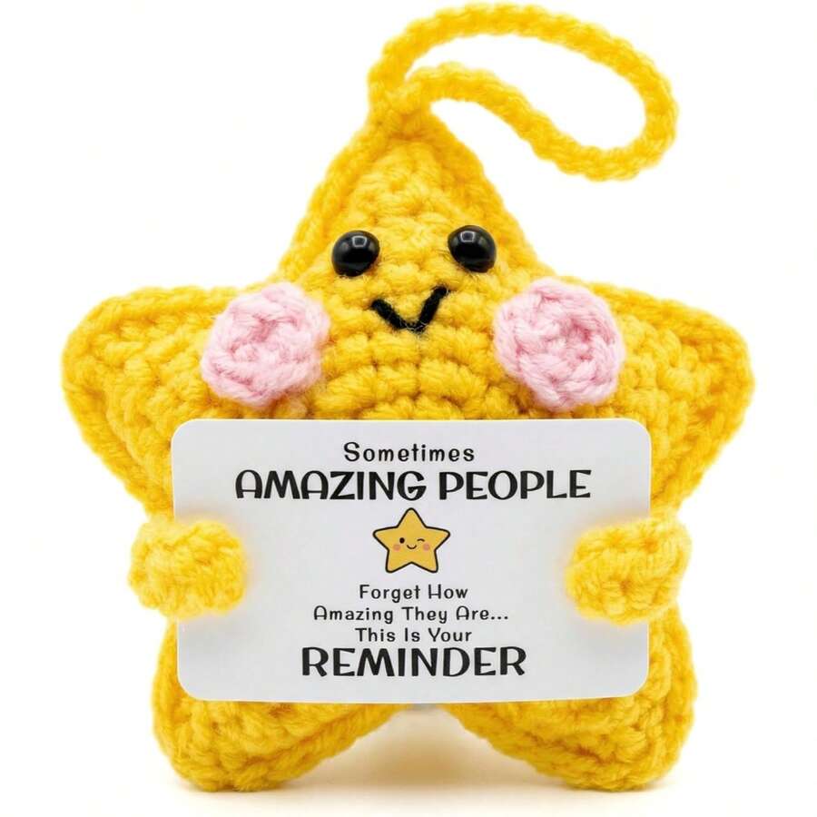 1pc Thank-You Gift Handmade Crochet Star Souvenir, A Gift For A Colleague, A Teacher's Thank-You Gift, A Small And Thoughtful Thank-You Gift... - Multicolor - View 1