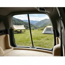 1pc Car Trunk Mosquito Net Screen, Magnetic Car Trunk Sunshade Mosquito Net Curtain, Summer Camping Picnic Gear, Mosquito-Proof Ventilated Mesh Screen, Suitable For Road Trips, Universal SUV Trunk Net, Car Mosquito Net, Camping Mosquito Net, With Storage Bag - Random - View 2