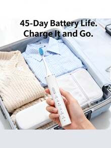 電動牙刷 聲波充電式牙刷 軟毛 深層清潔 USB充電 防水 便攜旅行牙刷 - 彩色 - 查看 7