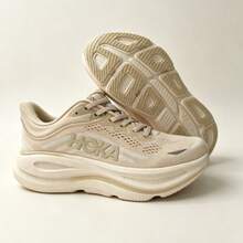 男款 Hoka One One 全季公路跑鞋 BONDI 9 透氣輕量舒適緩震防滑燕麥色 - 燕麥色男款 - 查看 5