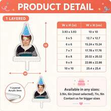 1-10pcs Personalized Character Photo Cake Toppers Customizable Character Design Cake Decoration For Birthday Wedding Family Gathering DIY Party - Multicolor - View 8