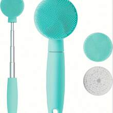 2-In-1 Silicone Body Scrubber, Portable Shower Brush With 3 Cleaning Modes, Exfoliating Bath Brush Tool For Shower, Spa & Daily Body Care - 綠色 - 查看 9