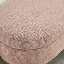 Storage Bench Beige Chenille 110cm – Space-Saving For Entryway, Bedroom, Living Room - 粉色 - 查看 10