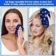 1-2pcs Reusable Ice Packs, Suitable For Cold And Hot Compress, 3 Sizes 6"/9"/11" Optional, Durable Polypropylene Material, Heat-Resistant Ring, Soft Material, Full Body Cold And Hot Compress Ice Packs - View 5