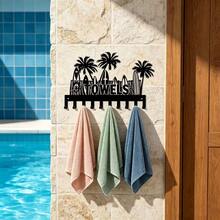 Pool Wall Towel Hook, Bathtub Accessory Towel Rack, Pool Bathroom Towel Rack, Bathrobe Storage Rack, Towel, Bathrobe, Coat, Swimsuit Organizer Hook, Ideal Christmas, Thanksgiving, Halloween, Birthday, Housewarming Gift - View 3