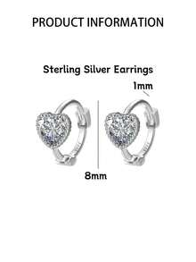 1pc S925 Sterling Silver Luxury Sweet Zirconia Navel Ring, Suitable For Daily Wear Or Gift - Single - View 5