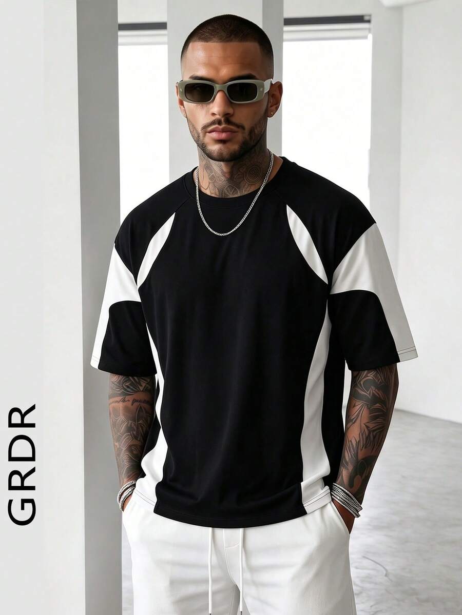 GRDR Men's Fashion Short Sleeve T-Shirt | Exquisite Design | Summer Essential | Easy To Match | Show Your Style