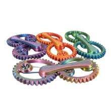 1pc 3D Printed Smooth Rotating Stress Relief Gear, Small Desktop Fidget Toy - Multicolor - View 8