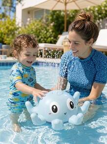 Cute Octopus Children's Swimming Pool Bath Toy, Automatic Sensing Water Spray Small Octopus Electric Toy With Light And Music, Water Play, Baby Bathroom Toy, Gift - Multicolor - View 4