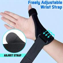 1pc Adjustable Thumb Wrist Support, Dual Spring And Plate Support, Stabilizes Thumb, Breathable Mesh Fabric Hand Protection, Suitable For Sports, Basketball, Badminton, Unisex, One Size, Left/Right Hand Compatible, Black/Grey - Multicolor - View 6