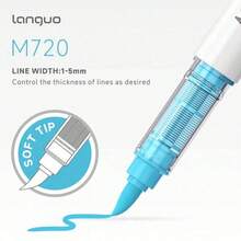 Languo 9件/96色/288色丙烯顏料筆套組 720色可混色多色軟毛刷頭，適用於繪畫、DIY手工、學校美術用品、繪畫課、開學季 - 彩色 - 查看 5