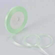 25 Yards/Roll Matte Polyester Satin Ribbon 2.5cm Light Green Fresh Mori Style Decorative Ribbon For Flower Bundling Outdoor Lawn Wedding Decor Spring Easter Gift Box Packaging Handmade DIY Accessories (6mm/10mm/15mm/20mm/40mm) - Light Green - View 9