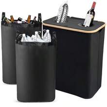 OrdoVault Set 3 Buah Tempat Sampah Daur Ulang 36,98 Galon dengan 2 Kantong yang Dapat Digunakan Kembali, Keranjang Penyimpanan Multifungsi, Kapasitas Besar, Dapat Dilipat, Cocok untuk Botol, Kaca, Kertas, Plastik, dan Logam, Tempat Sampah/Keranjang Cucian Persegi Panjang Modern - MultiWarna - View 14