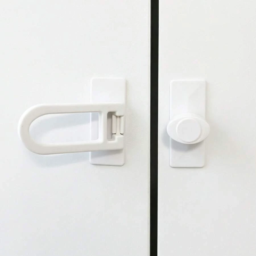 Portable Simple Plastic Cabinet Door Latch Cabinet Door Lock Home Supplies - A - View 1