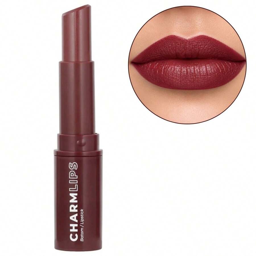 Batom Charm Lips RubyRose Semi Matte Cor Intensa
