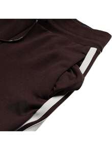 Adidas Celana Panjang Olahraga Wanita MS KN PNT Celana Rajut Tali Serut Kasual Kaki Lurus KB7588 - Cokelat tua - View 9