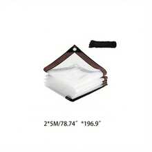 1pc Transparent Waterproof Tarp Set With Drawstring, No Drilling Easy Installation, Dust-Proof UV-Resistant Greenhouse Film Cover, Suitable For Outdoor Camping, Balcony And Patio Wind-Proof Cold-Proof Rain-Proof - 1pc Rainproof Canopy - View 17