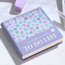 A7 Square Blank Notebook, Portable Notebook, Ins Style Fresh Floral Design, Thick 100g Paper, Sketching, Drawing, Check-In, Stamping, Daily Planner - Square - View 6