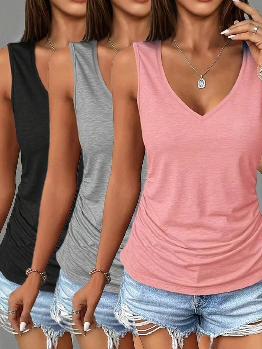 Women Tank Tops & Camis - 混合色 1 - 查看 1
