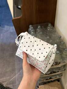 女款小眾設計時尚純色迷你方包，百搭紋理絎縫鏈條斜挎包，適合外出、購物與通勤 - 白色 - 查看 7