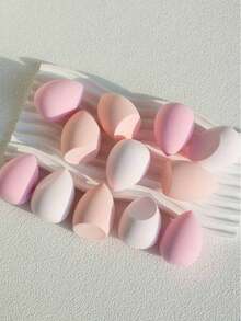 Makeup Sponge Puff, Water Drop Slanted Shape, Random Shape And Color, Suitable For All Skin Types Makeup Tool - Multicolor - View 3